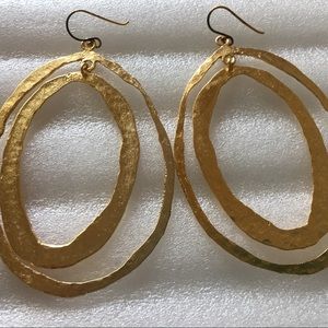Soft Surroundings hammered gold earrings